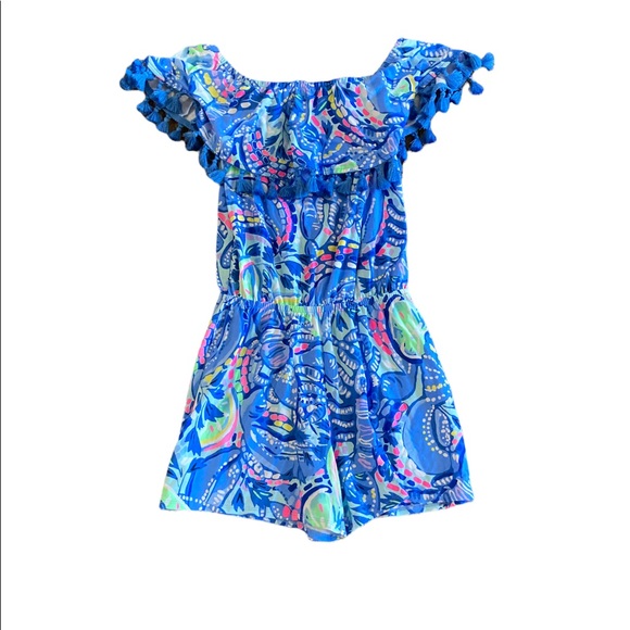 Lily Pulitzer La Fortuna Off Shoulder Romper NWOT - Picture 2 of 2